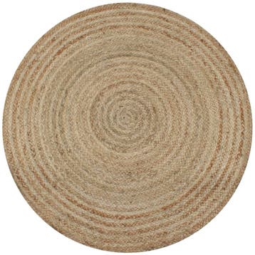 vidaXL Tapijt rond 120 cm gevlochten jute, Verzenden, Nieuw