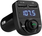 FM transmitter draadloos + Bluetooth 2x USB SD carkit auto, Verzenden