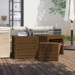 vidaXL 3-delige Tuinboxset massief grenenhout honingbruin, Verzenden, Nieuw