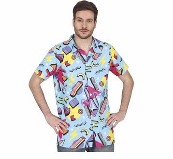 Blauwe Jaren 80 Blouse, Verzenden, Nieuw