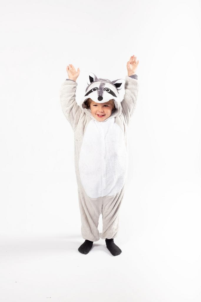 KIMU® Onesie Grijze Wasbeer Pakje 86-92 Wasbeerpak Kostuum G, Enfants & Bébés, Costumes de carnaval & Déguisements, Enlèvement ou Envoi