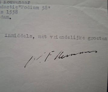 Willem Frederik Hermans - Zeer geachte heer Dohmen, - 1958, Antiek en Kunst, Antiek | Boeken en Manuscripten