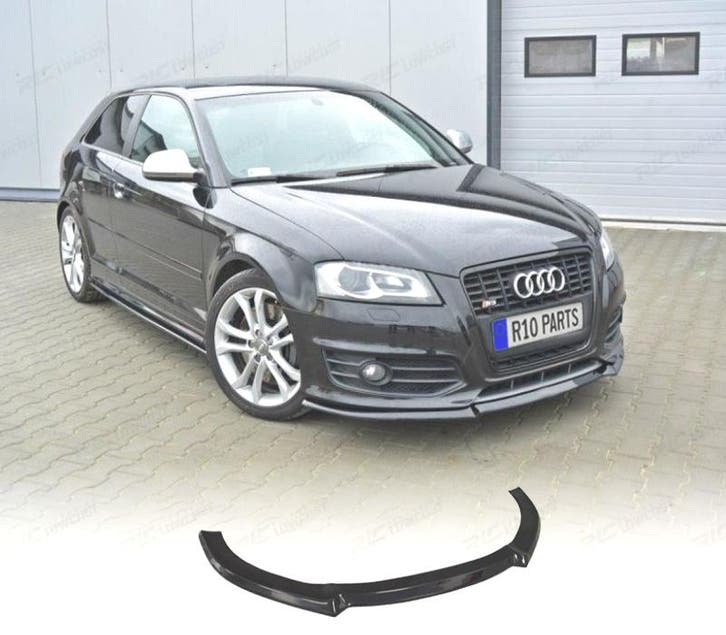 SPOILER LAME DE PARE-CHOCS AVANT AUDI A3 8P 08-13 NOIR BRILL, Autos : Pièces & Accessoires, Carrosserie & Tôlerie, Envoi