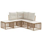 vidaXL Buiten bank set Naturel Polyester, Verzenden, Nieuw