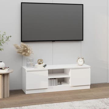 vidaXL Tv-meubel met deur 102x30x36 cm wit, Verzenden, Nieuw