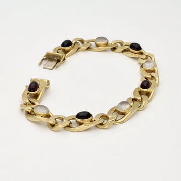 Bracelet - 14 carats Or jaune - 5.62ct. tw. - Pierre de lune