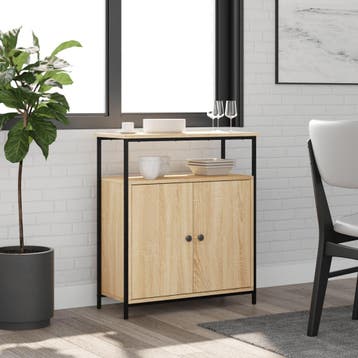 vidaXL Dressoir Sonoma Eiken 70x30x80 cm Bewerkt Hout, Verzenden, Nieuw