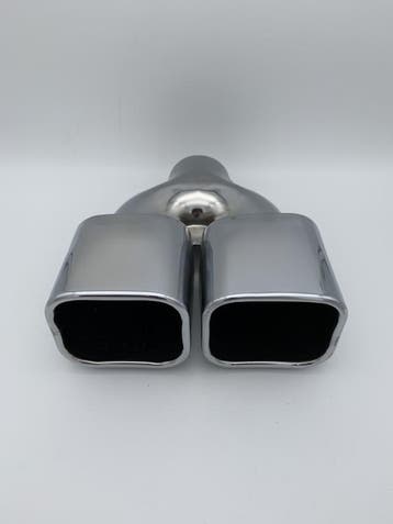 Uitlaat Sierstuk RVS Dubbel rechthoek – 2 x 100 X 86 mm, Auto-onderdelen, Ophalen of Verzenden, Nieuw