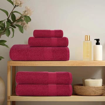 vidaXL Gastendoekjes FROGN 10 st 30x50 cm 360 g/m² bordeaux, Verzenden