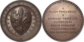 Brons medaille ohne Jahr Italien-florenz medaille, Verzenden