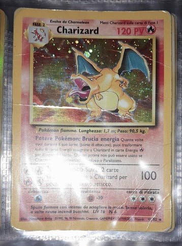 Pokémon - 1 Card - Charizard 4/102 Holo - WOTC - Base set