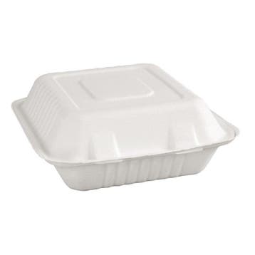 Maaltijddozen | Composteerbaar Bagasse | 200 stuks |, Verzenden, Nieuw in verpakking