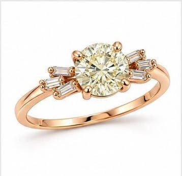 Zonder minimumprijs - Ring - 14 karaat Roségoud, 1,33 gram, Nieuw