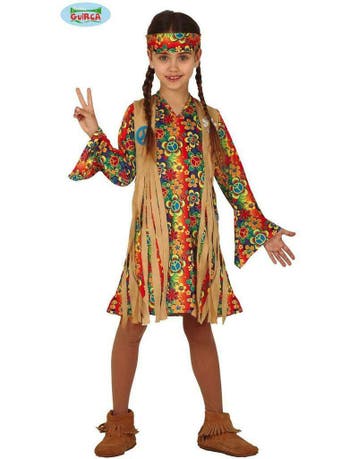 Hippie meisje verkleed kostuum, Ophalen of Verzenden, Nieuw