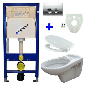 Geberit UP 100 + Neptunus WC +Ultimo zitt + Delta 21 gl.chr, Ophalen of Verzenden, Nieuw