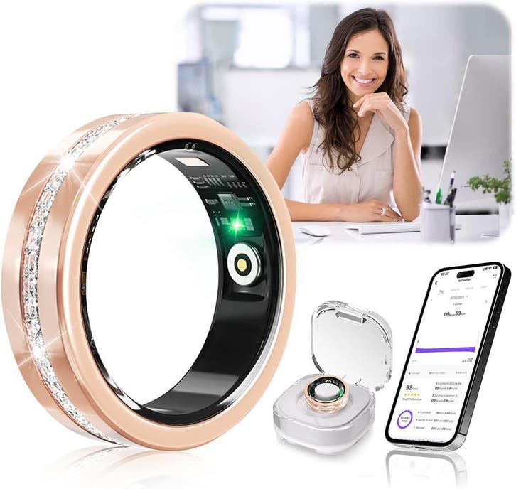 Gouden Slimme Ring -34% | Retour deal | Fitness & Slaap, Bijoux, Sacs & Beauté, Trackers d'activité, Envoi