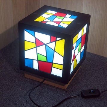 Lampe de table - Lampe « Cubic 2026-03 » - Frêne