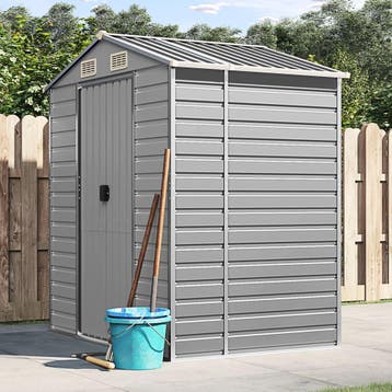 vidaXL Tuinschuur 191x130x198 cm gegalvaniseerd staal, Verzenden, Nieuw