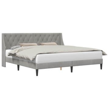 Bed 200x200 Lichtgrijs | Retour Deal | NU 49% goedkoper, Gebruikt, Verzenden, Tweepersoons, Overige maten