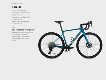 Colnago G4-X carbon gravelbike GRX Di2 blauw maat 45 48 52, Overige merken, 28 inch, Carbon, 10 tot 15 versnellingen