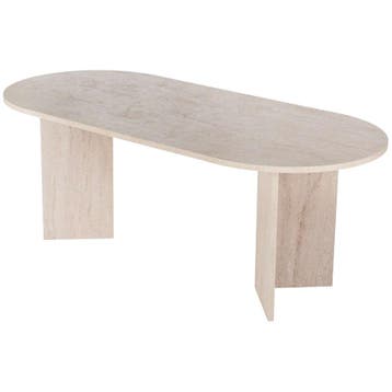 Evila Eettafel - Beige - Nieuw/Ongebruikt - Melamine -, Verzenden, Nieuw, 200 cm of meer, Scandinavisch