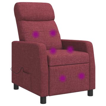 vidaXL Massage Relaxstoel Wijnrood Stof, Verzenden, Nieuw