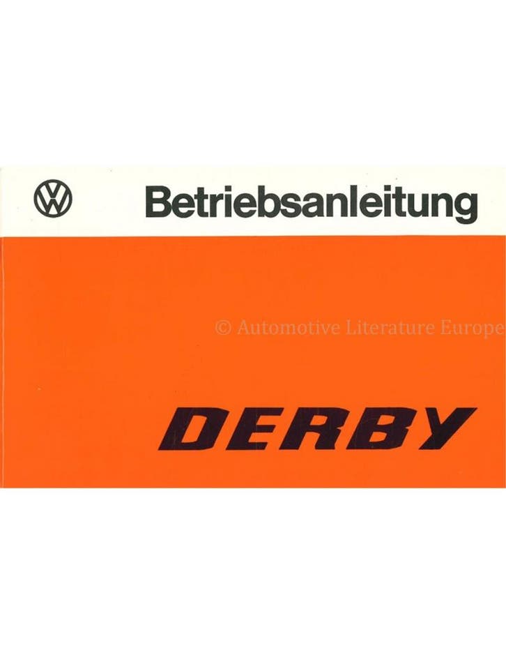 1977 VOLKSWAGEN DERBY INSTRUCTIEBOEKJE DUITS, Autos : Divers, Modes d'emploi & Notices d'utilisation