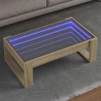 vidaXL Salontafel met Infinity LED 90x53x30 cm sonoma, Verzenden, Nieuw