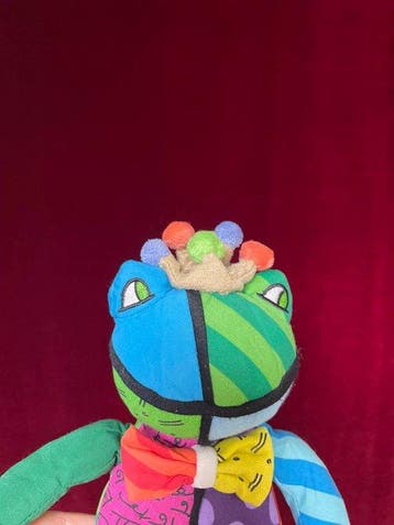 Romero Britto (1963) - sculptuur, Romero Britto Frog Prince