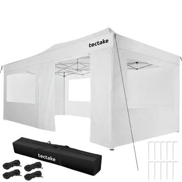 Opvouwbare paviljoen Viola 3x6 m, aluminium, 6 zijpanelen, Tuin en Terras, Verzenden, Nieuw
