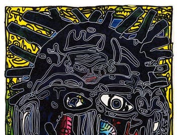 Robert Combas (1957) - Portrait, Antiek en Kunst