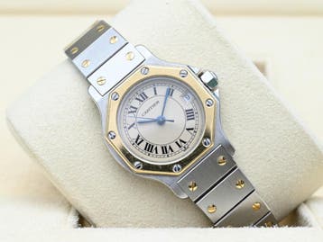 Cartier Santos Ref. 187903 Year 1990s (Box), Ophalen of Verzenden, Polshorloge