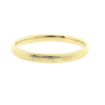 Gouden slavenarmband met gravures; Maat M, Handtassen en Accessoires, Armbanden, Ophalen of Verzenden, Gebruikt, Goud, Goud