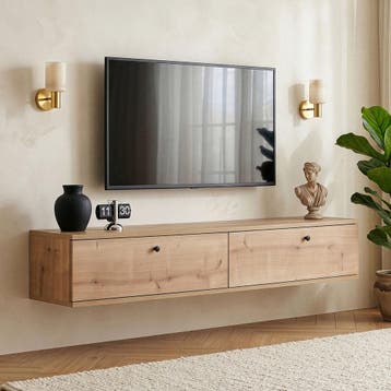 Evila TV-meubel - Houtkleurig - Nieuw/Ongebruikt -, 100 tot 150 cm, Verzenden, Nieuw, Scandinavisch