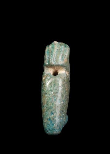 Oude Egypte, late periode Turkoois faience Amulet van Thoth