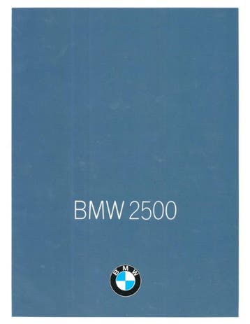 1969 BMW 2500 BROCHURE NEDERLANDS, Ophalen of Verzenden, Nieuw