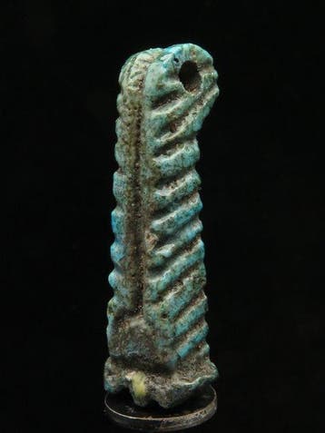 Oud-Egyptisch Faience Maat Veer-amulet (1x) - 3.5 cm (Zonder