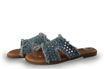 Ann Rocks Slippers in maat 37 Blauw, Kleding | Dames, Schoenen, Slippers, Ann Rocks, Zo goed als nieuw, Verzenden