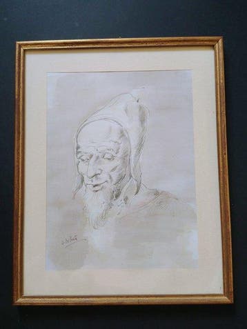 Oscar di Prata (1910-2002) - Portrait daprès Albrecht Dürer