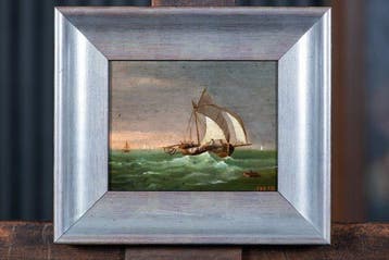 Holandse School (XIX) - Maritiem Miniatuur, Antiek en Kunst