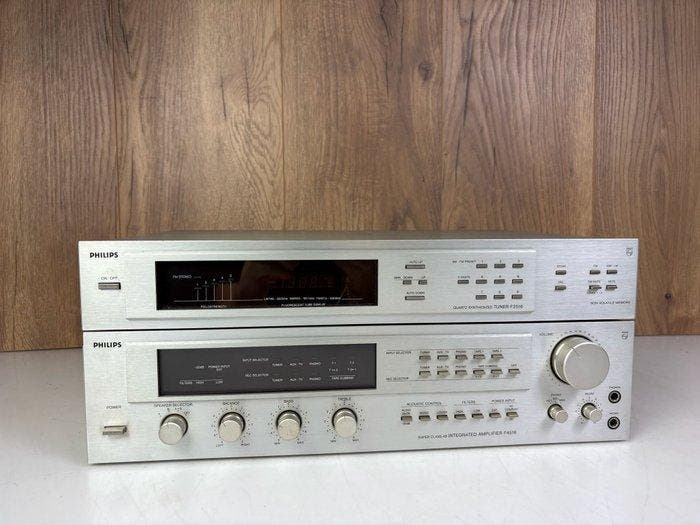 Philips - F4516 Amplifier + F2516 Tuner Stereoset, Audio, Tv en Foto, Radio's