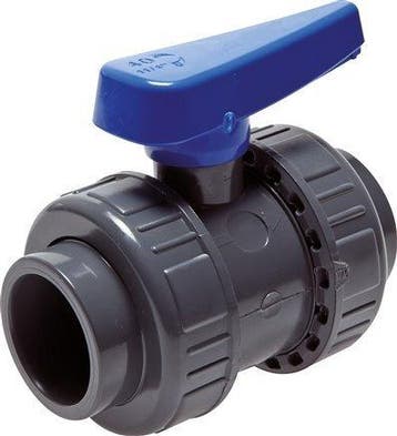 PVC 2-weg Kogelkraan Dubbele Wartel 75 mm Sok EPDM, Verzenden