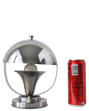 Tafellamp - H 22 cm - Metaal, Verchroomd - Art Deco