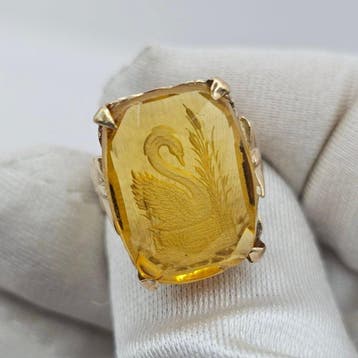 Zonder minimumprijs - Cocktailring - 14 karaat Geel goud,