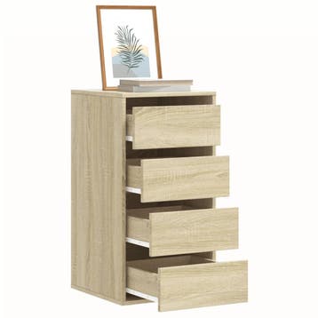 vidaXL Ladekast 40x41x76 cm bewerkt hout sonoma eikenkleurig, Verzenden, Nieuw