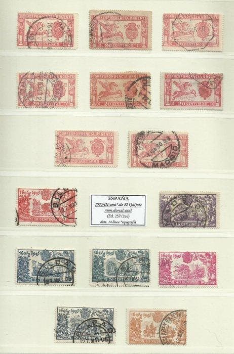 Spanje 1905 - 23 zegels Pegaso urgent, plus 7 zegels uit, Postzegels en Munten, Postzegels | Europa | Spanje