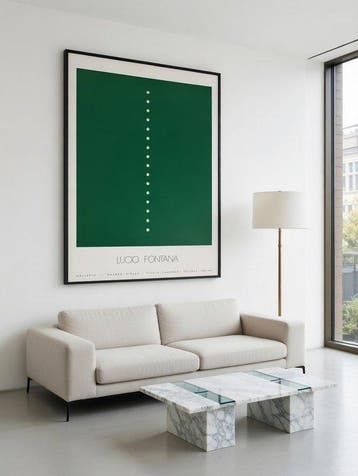 Lucio Fontana (1899-1968) - Concetto Spaziale-Verde