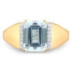 Bague - 14 carats Or jaune - 2.05ct. tw. Aigue-marine -, Bijoux, Sacs & Beauté