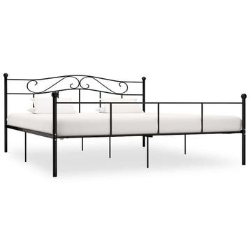 vidaXL Bedframe metaal zwart 180x200 cm, Verzenden, Nieuw