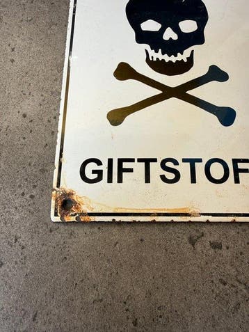gifstof - Emaille plaat - Staal